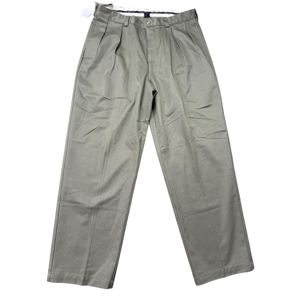 Polo Ralph Lauren Andrew Pant Mens 36x30 Green NWT Vintage 90s Pleated Chino